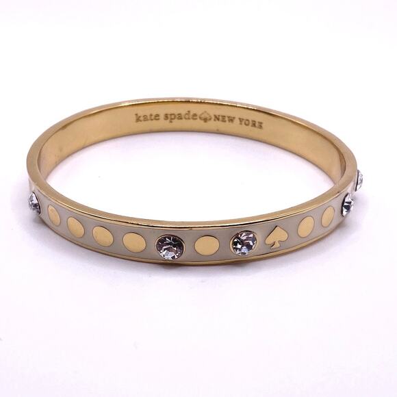 Kate Spade Bangle Bracelet White Enamel - Picture 3 of 6
